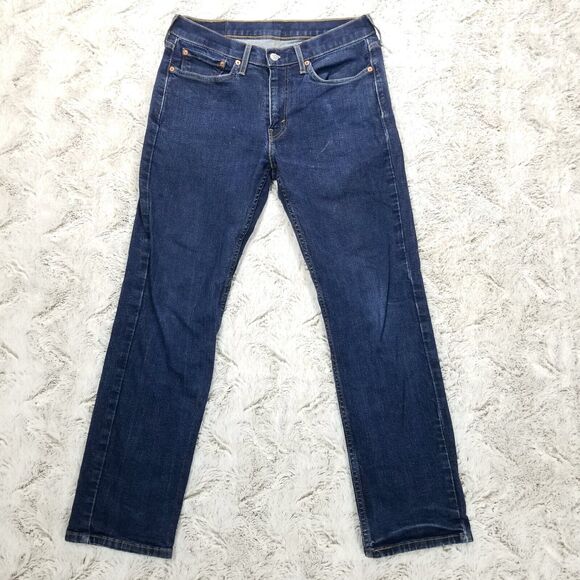 Levis jeans Mens 31×30 Blue 514 Straight Denim Relaxed Dark Wash - Picture 1 of 12